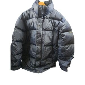 Perry‎ Ellis Portfolio Mens XL Navy Blue Puffer Jacket Full Zip Quilted Parka